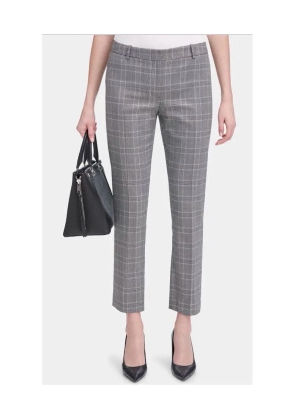 Calvin Klein Gray Slim Cropped Trousers